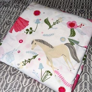 Garnet Hill Enchanted Horse Kids Bedding Twin Size Duvet Cover